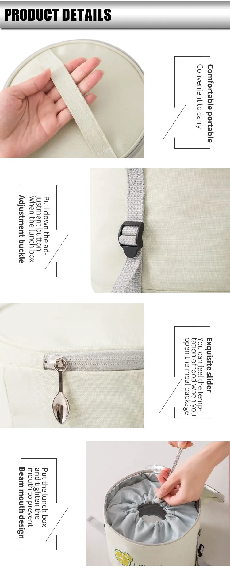 Custom Product Design Round Lunch Bag 8 Custom Product Design