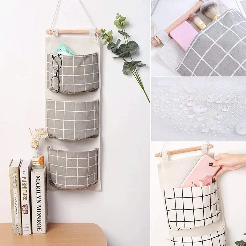 3 pockage cotton and linen home organization 4