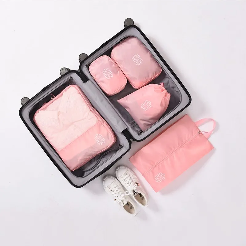 5-set Packing Home Storage Travel Bag, Luggage Packing Organizers Accessories with Clothes Bag, Underwear Bag, Digital Product Bag, Sock Bag and Shoes Bag 5 5 set packing home storage travel bag 6