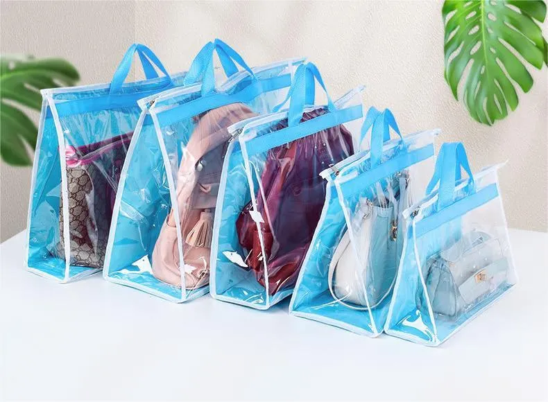 Clear Dust Bags for Handbags, Plastic Lightweight Protective Handbag Storage 11 Dust Bags for Handbags