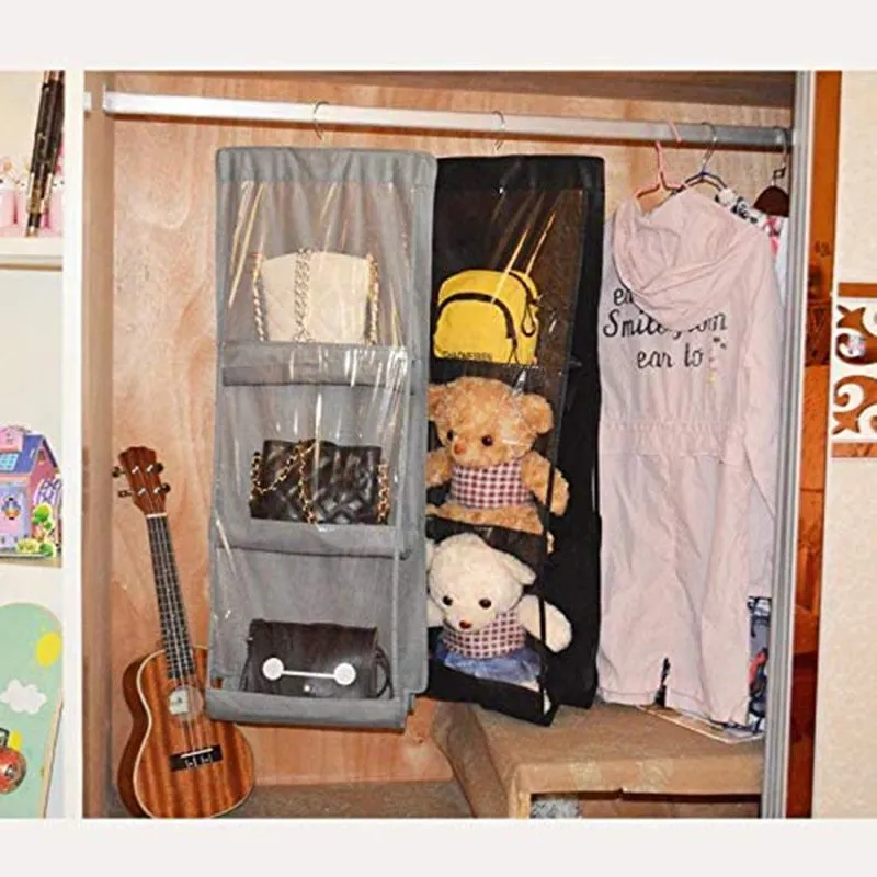 Double layers hanging on wall home storage bag 5 double layers hanging on wall home storage bag 2