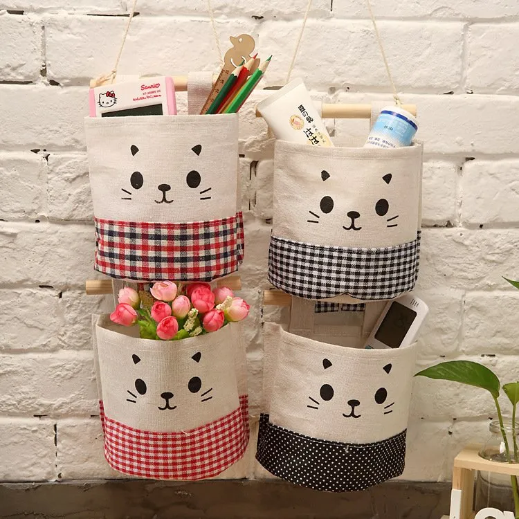 Wholesale Wall Hanging Organizer Basket with Pockets 14 China Factory Direct Sale