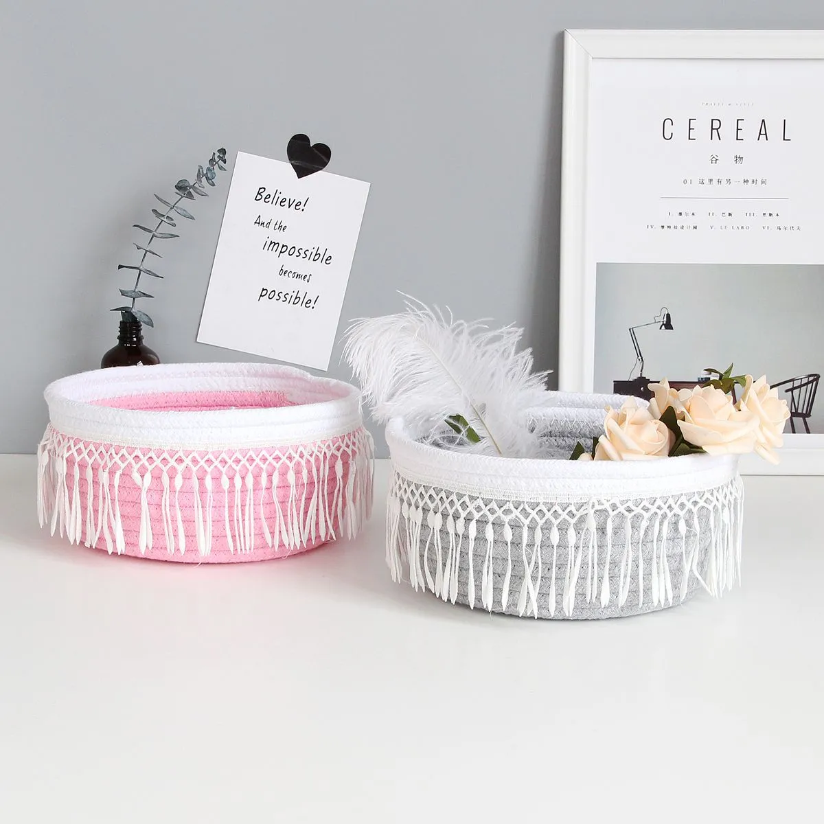 Cotton Rope Woven Basket
