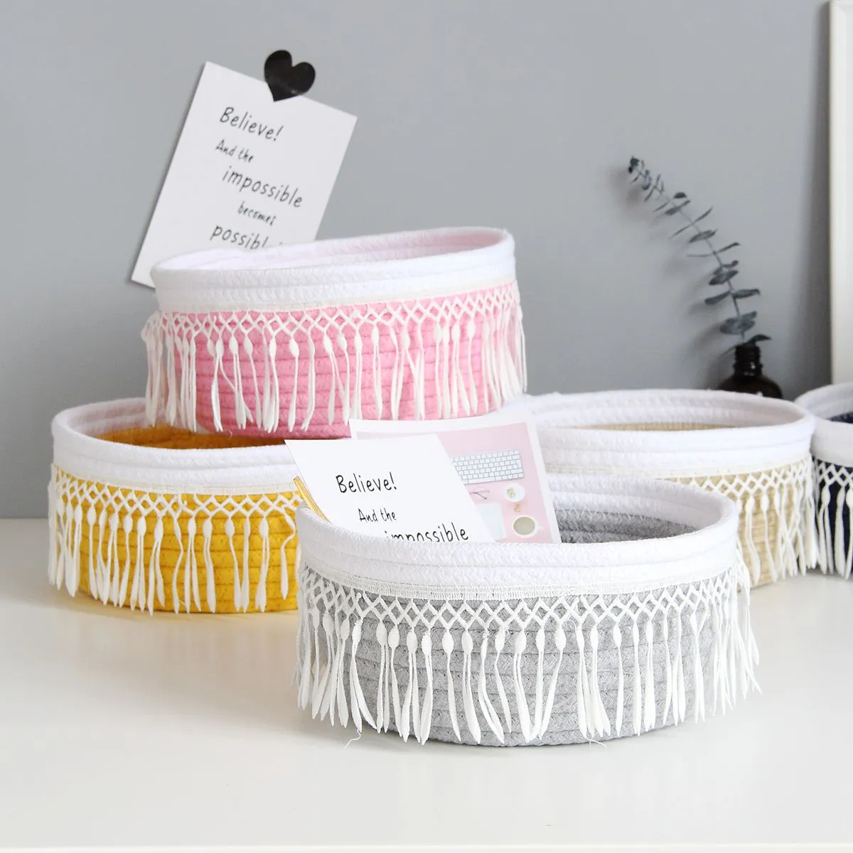 Cotton Rope Woven Basket