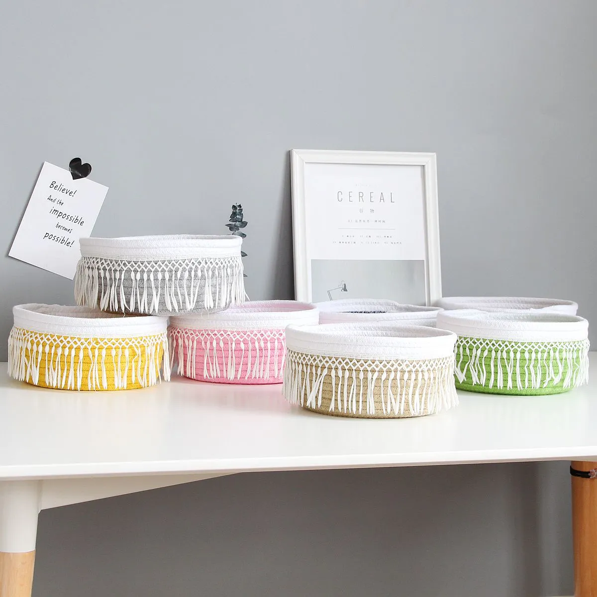 Cotton Rope Woven Basket