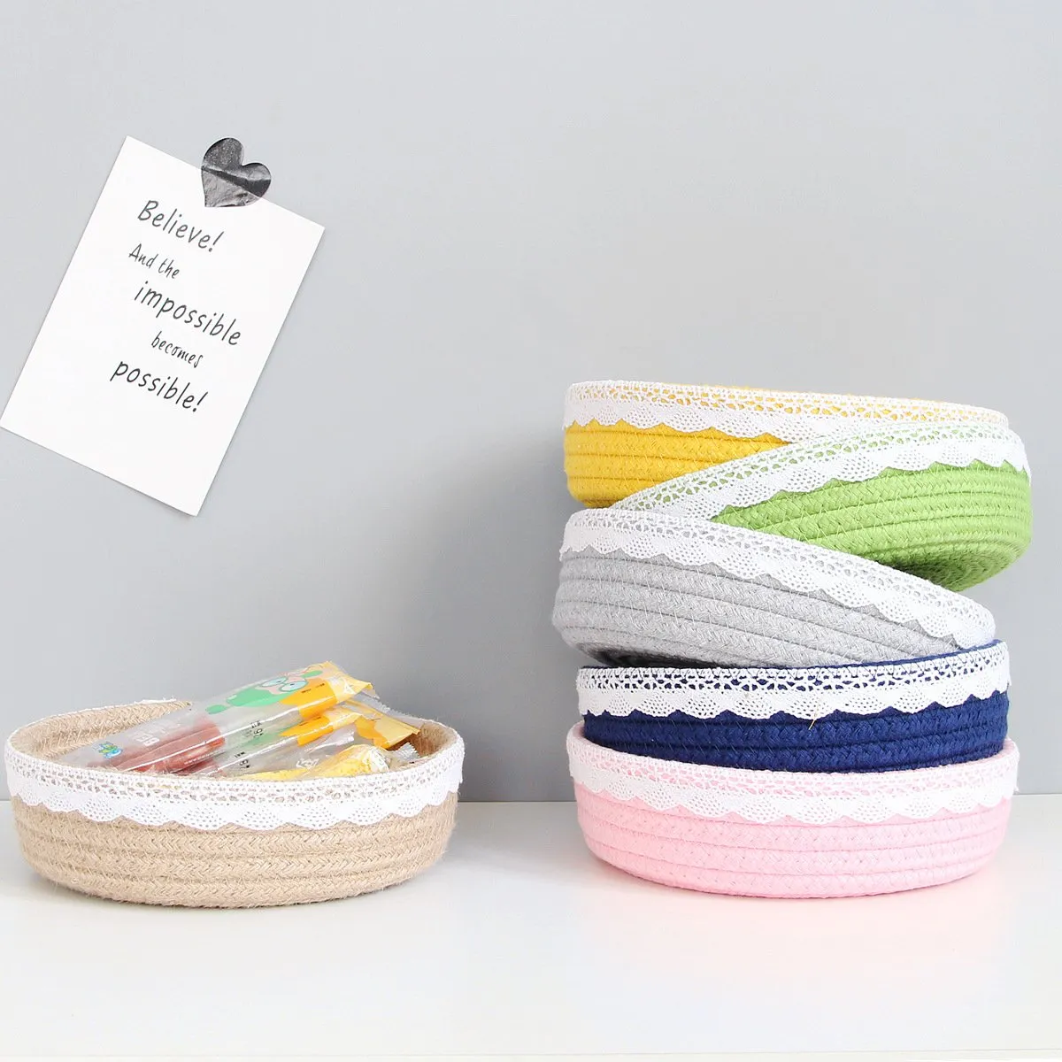 Decorative Cotton Rope Basket