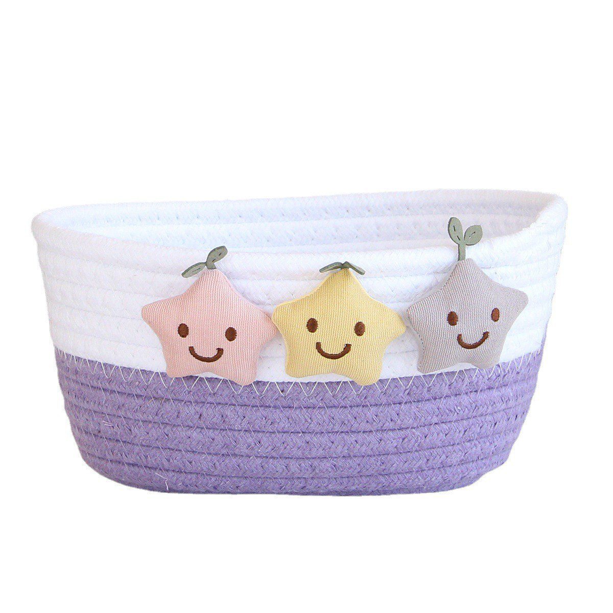 Cesta de cuerda de algodón tejida en caliente