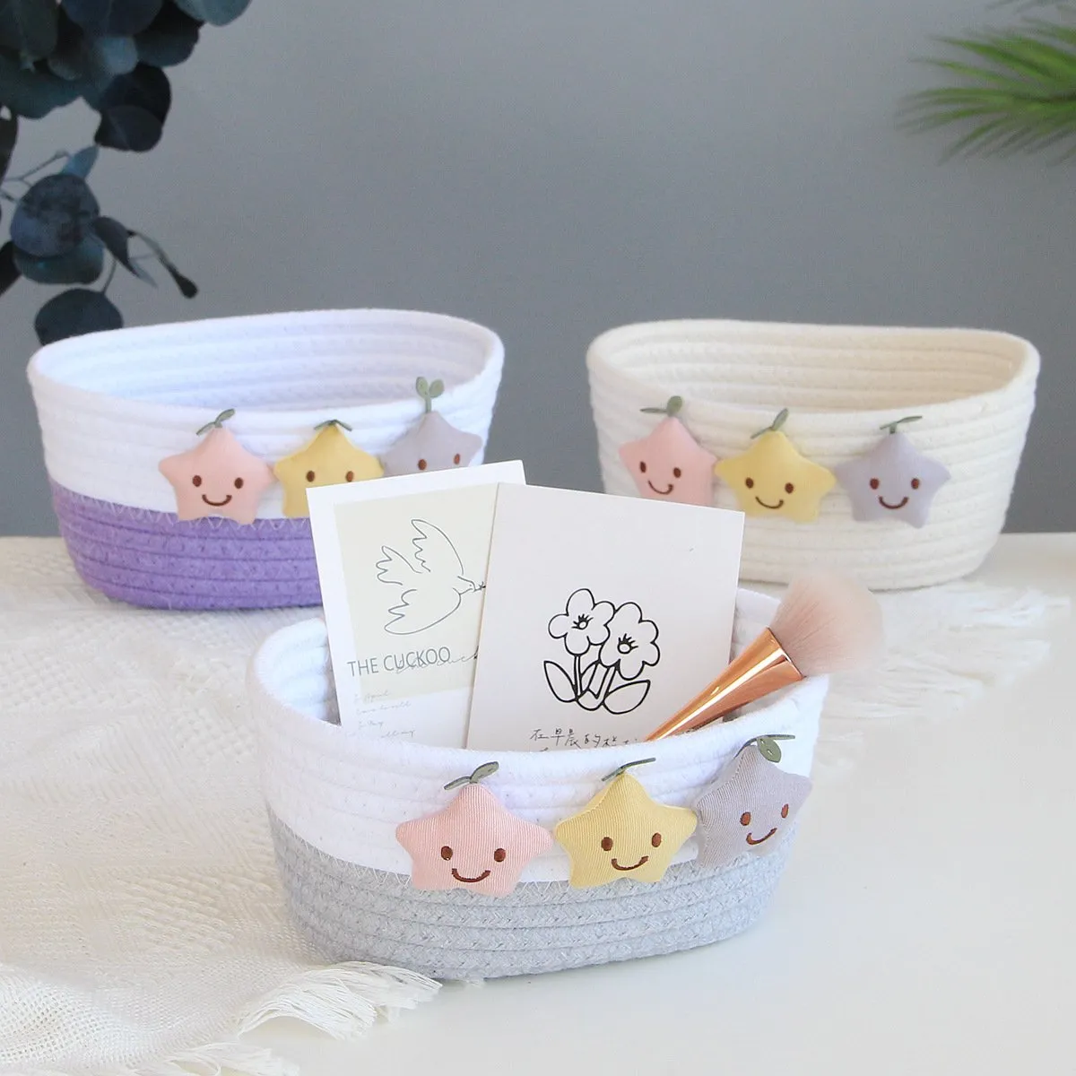 Hot Woven Cotton Rope Basket