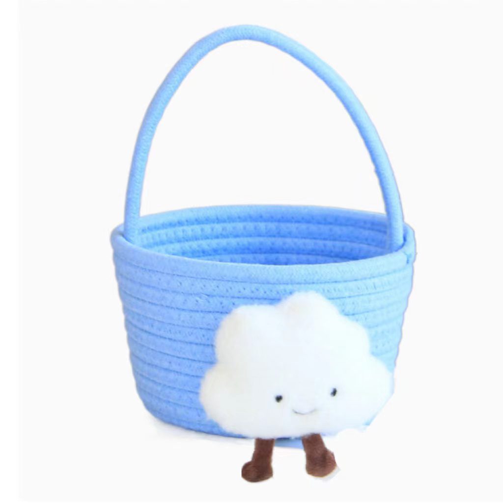 Cesta de cuerda de algodón