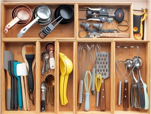 Organización de los cajones de la cocina