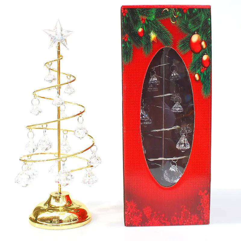 Christmas Decoration Gift Electroplated Iron Tree LED Luminous Crystal Night Light Christmas Decoration Gift Electroplated Iron Tree LED Luminous Crystal Night Light