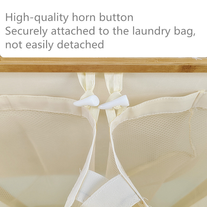 Detalle 3 Organizador de ropa de bambú con tapa