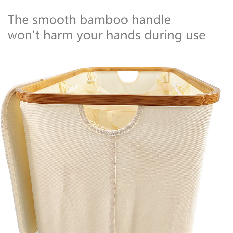 Detalle 4 Organizador de ropa de bambú con tapa