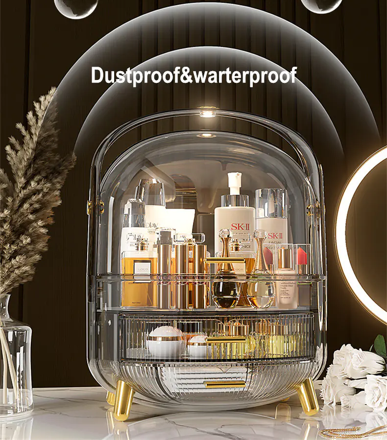 Estojo de maquiagem de alta transparência