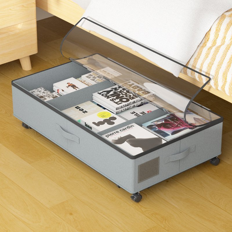 Caixa de armazenamento embaixo da cama com rodas