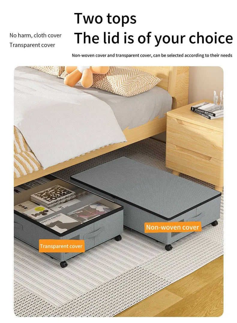 Under bed storage box with wheels