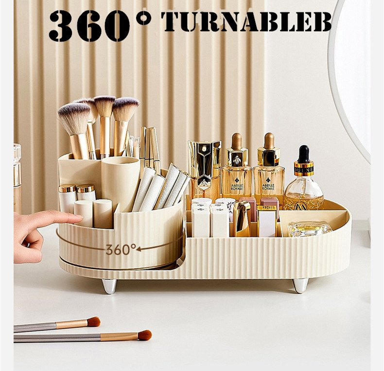 Combination rotating makeup case