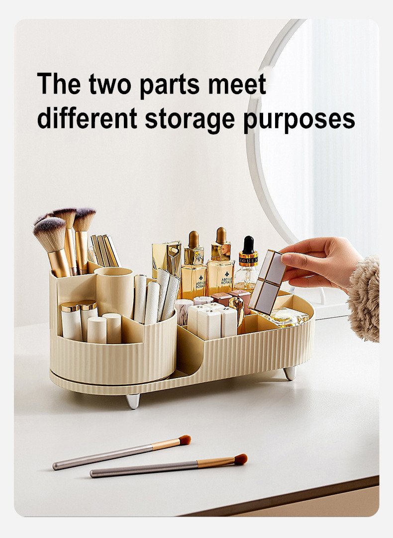 Combination rotating makeup case