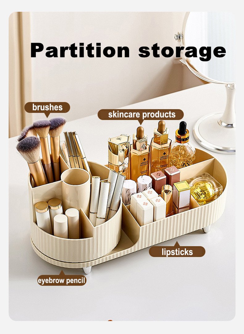 Combination rotating makeup case