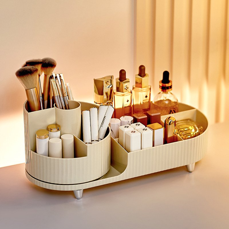 Combination rotating makeup case