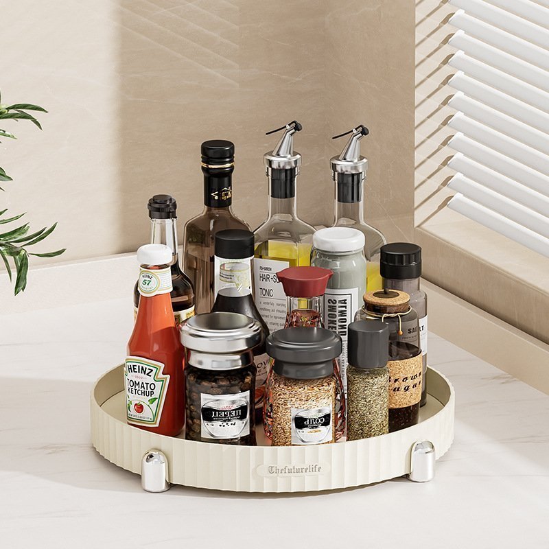 Caja doble para guardar frascos de especias de cocina - giratoria