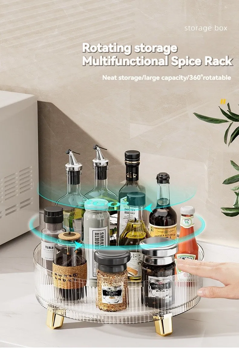 Rotating kitchen spice rack
