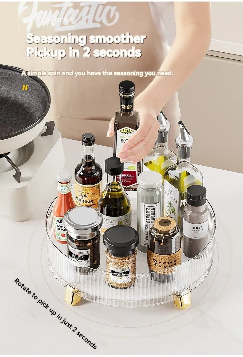 Rotating kitchen spice rack
