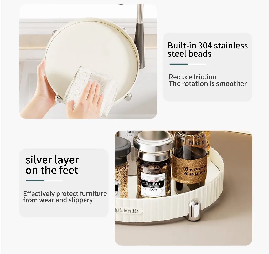 Double deck kitchen spice bottle storage box - rotatable