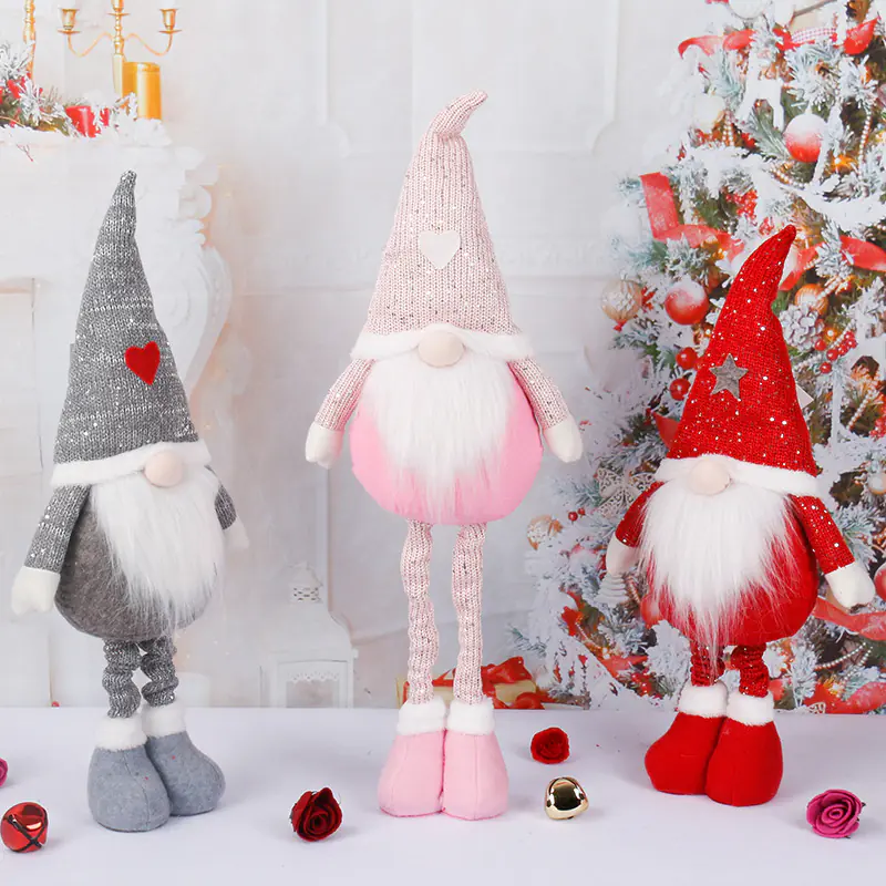 Presente de decoração de Natal Love Retractable Doll Faceless Gnome Valentine's Day Series