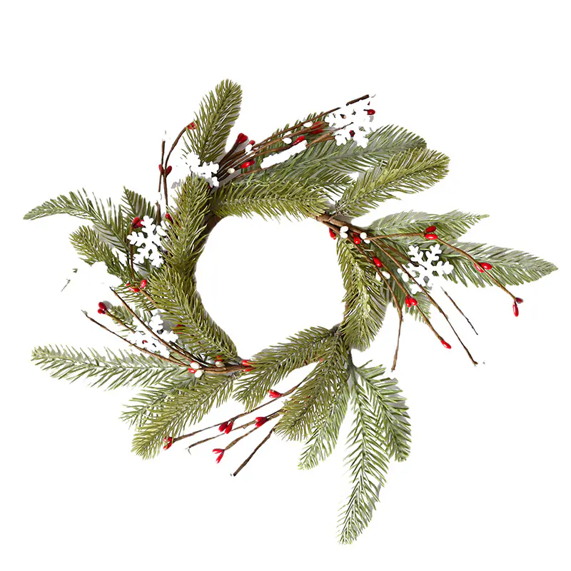 2025 Cross-border New Christmas Wreath decorações Candlestick Candle Wreath