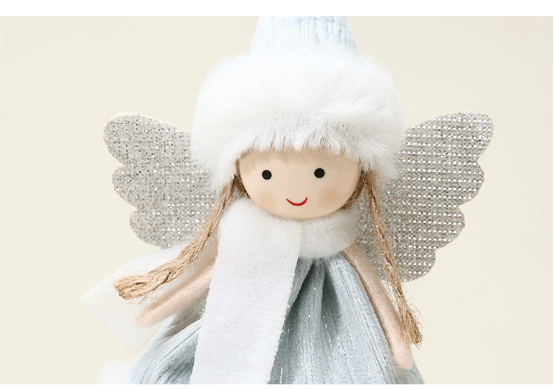 Cross-border New Christmas Cherub Girl Pendant Plush Doll Hanging Christmas Tree Decoration Cross-border New Christmas Cherub Girl Pendant Plush Doll Hanging Christmas Tree Decoration