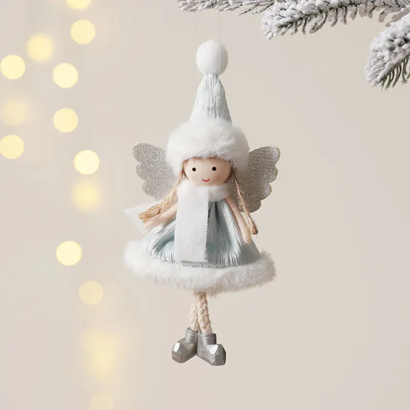 Adorno navideño colgante para árbol de Navidad: muñeca de peluche con colgante de querubín navideño nuevo transfronterizo