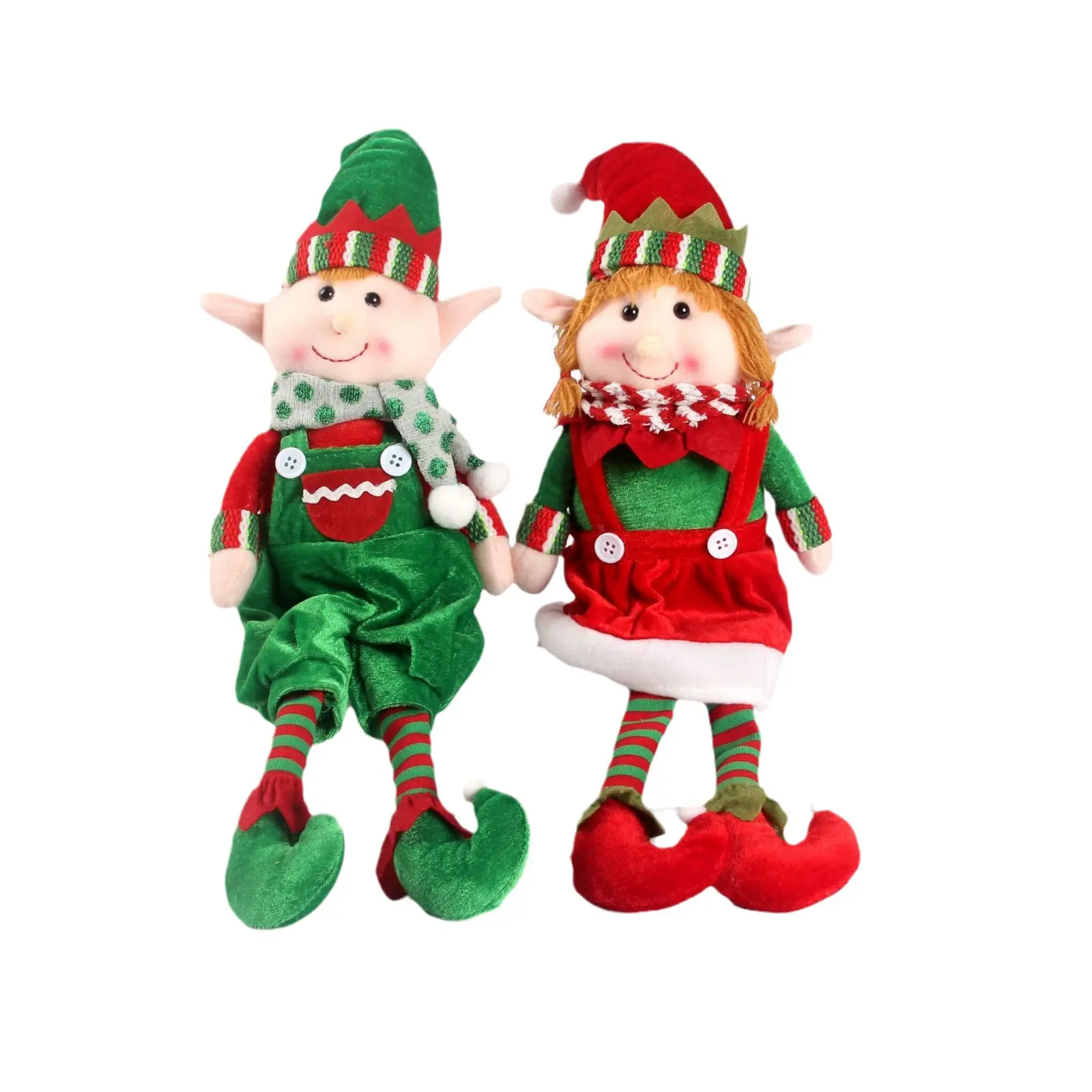 2025 Christmas Hanging Leg Elf Sitting Doll Ornament Presente para crianças