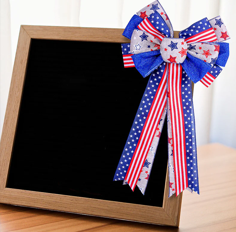 企业微信截图 20250122155320 2025012208002248 American Independence Day Bow Decoration Props Holiday Stars Stripes Bow Ribbon Pendant