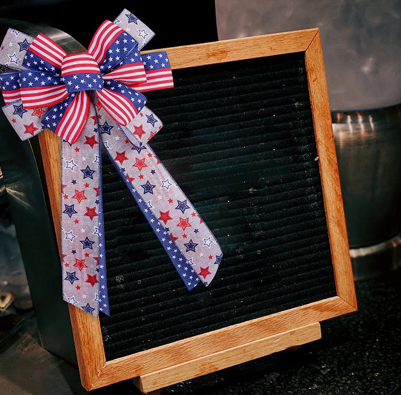 企业微信截图 20250122155330 2025012208003381 American Independence Day Bow Decoration Props Holiday Stars Stripes Bow Ribbon Pendant