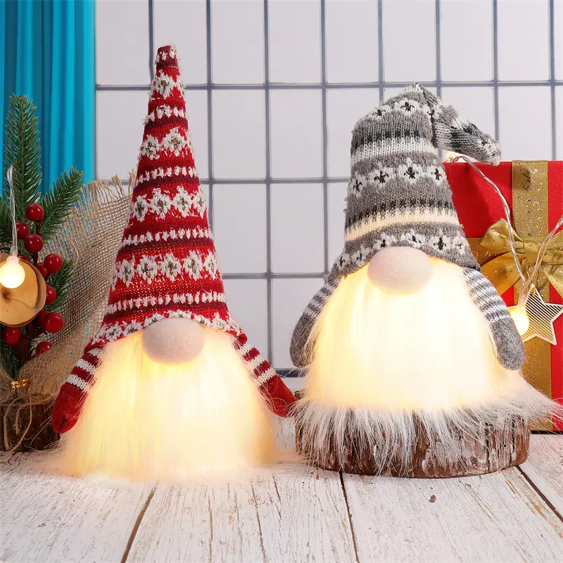 New Christmas Decoration Scandinavian Luminous Doll Small Table Lamp Ornament New Christmas Decoration Scandinavian Luminous Doll Small Table Lamp Ornament