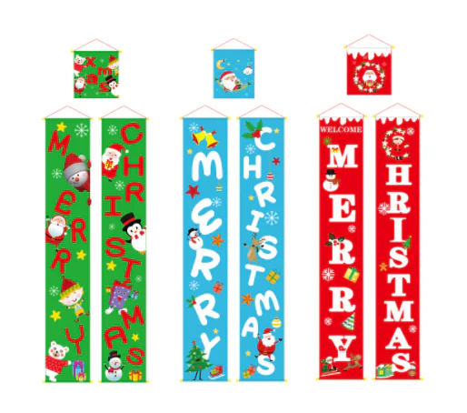 Decoração de Natal Couplet Hanging Cloth