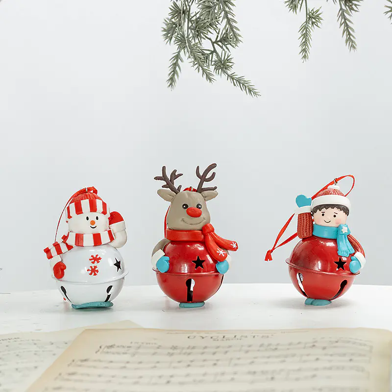 Scandinavian Christmas Bell Pendant Wind Chime Christmas Tree Decoration Small Hanging Ornament