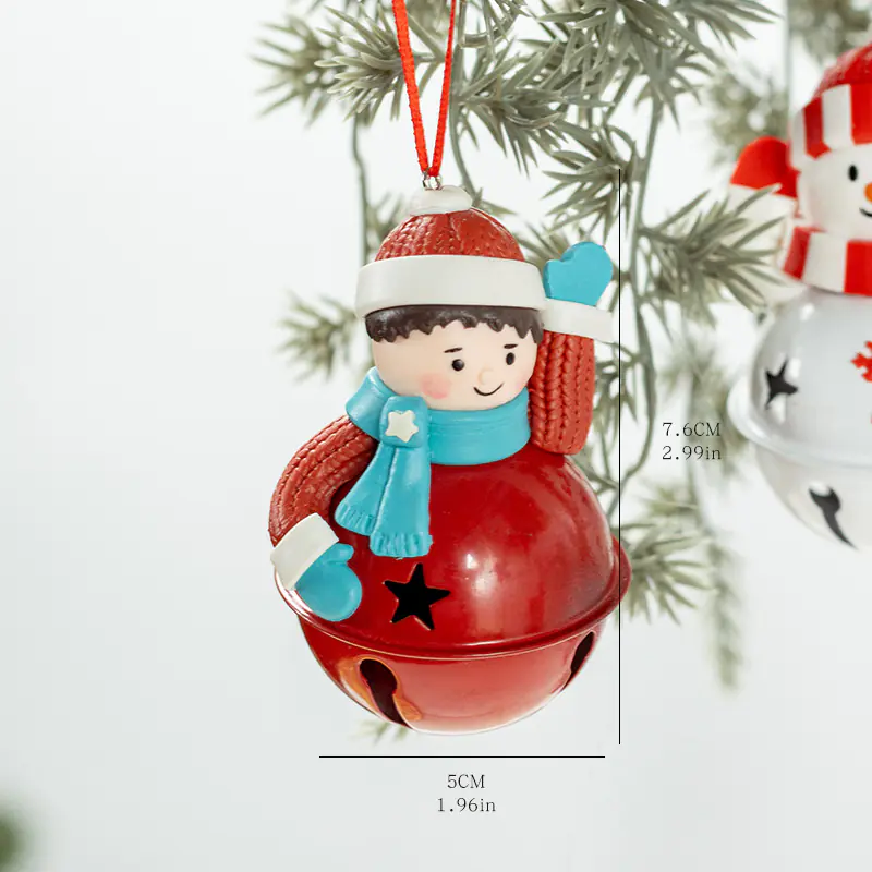 Scandinavian Christmas Bell Pendant Wind Chime Christmas Tree Decoration Small Hanging Ornament