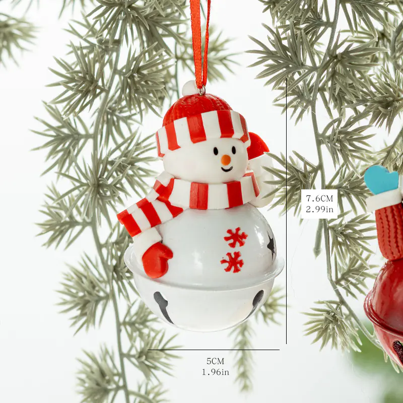 Scandinavian Christmas Bell Pendant Wind Chime Christmas Tree Decoration Small Hanging Ornament