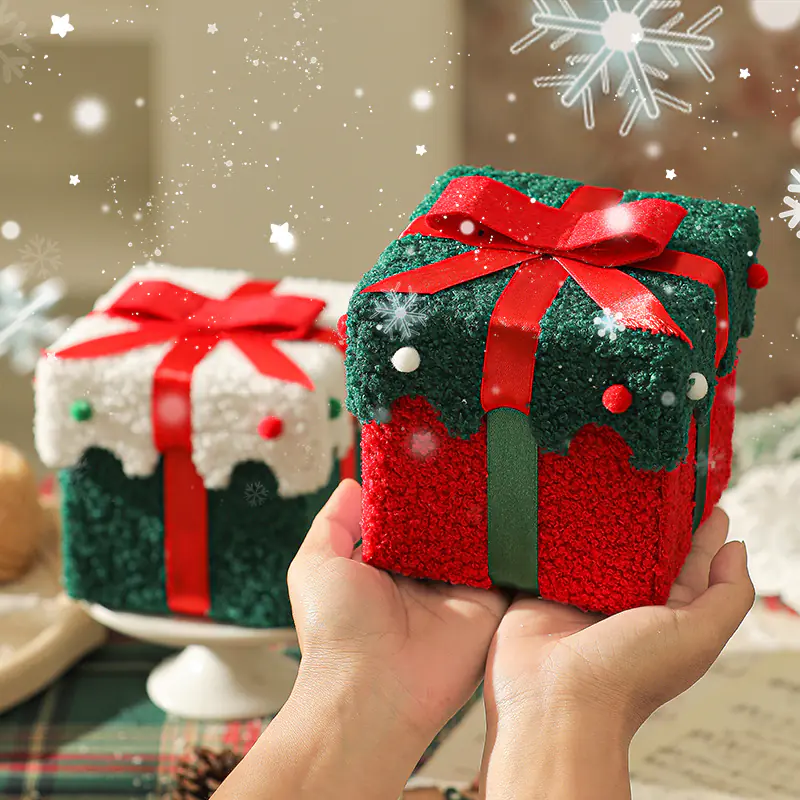 Creative Christmas Apple Packaging Box High-grade Thickened Flannel