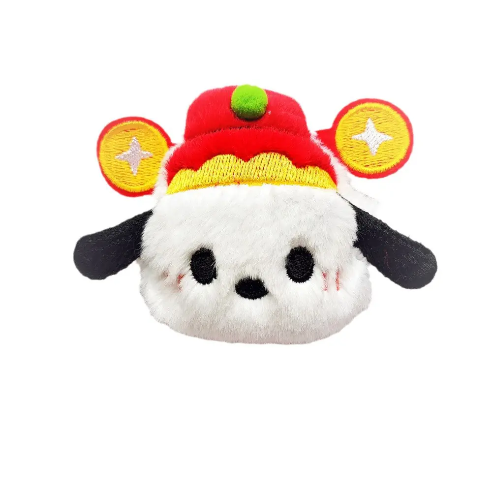 Creative New Plush Pacha Puppy Charm God of Fortune Dog Christmas Tree Brooch Cute Doll Accessories