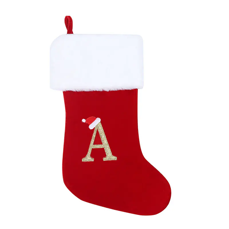 New Hot Letters Christmas Stockings Decorations Gift Bag