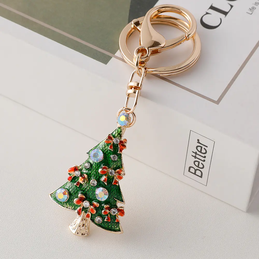 Christmas Series Keychain Cute Metal Pendant Decoration Wholesale
