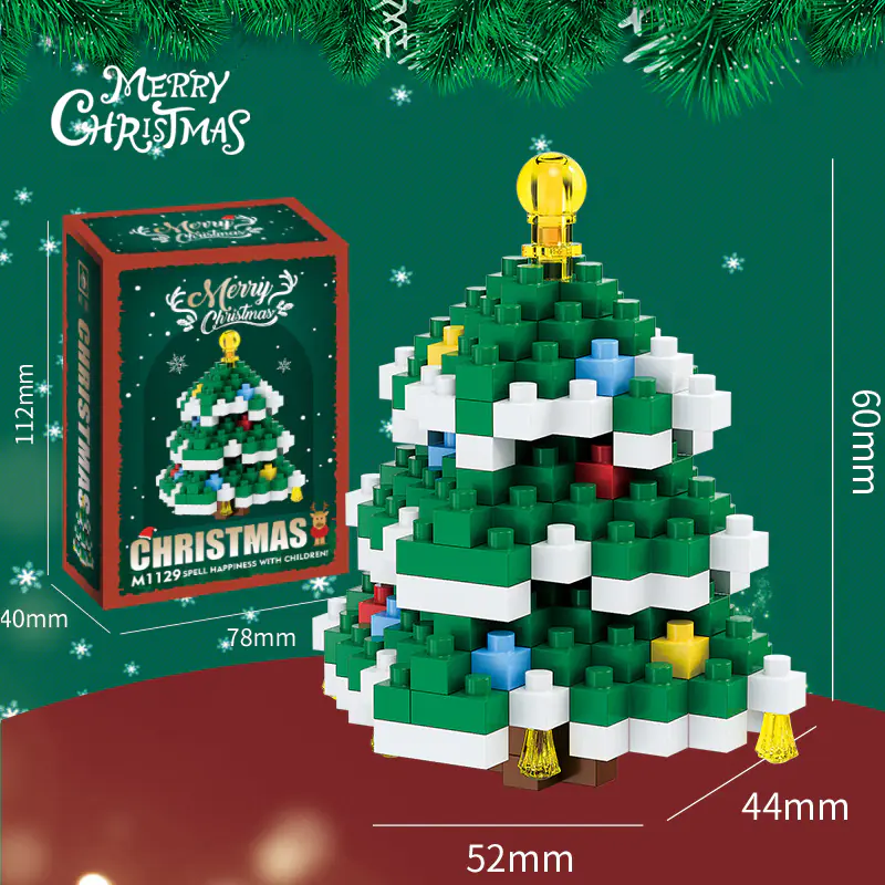 Совместимость LEGO Сани Рождественская Елка Старик Лось Подарок Строительные Блоки Дети Сборка Игрушка Compatible LEGO Sleigh Christmas Tree Old Man Elk Gift Building Blocks Children Assembled Toy