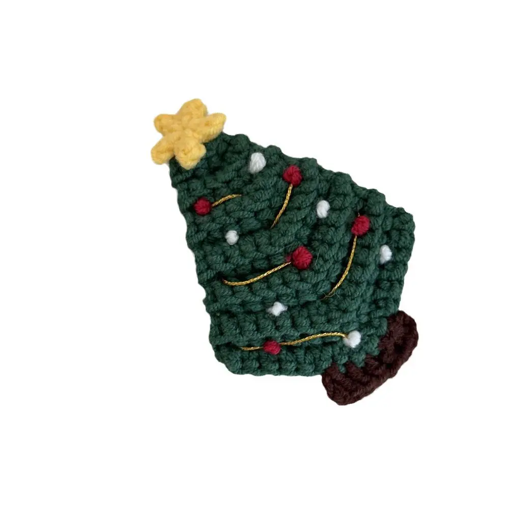 Nueva aventura navideña de bordado a ganchillo BB Clip Accesorios para el cabello para niñas en vacaciones