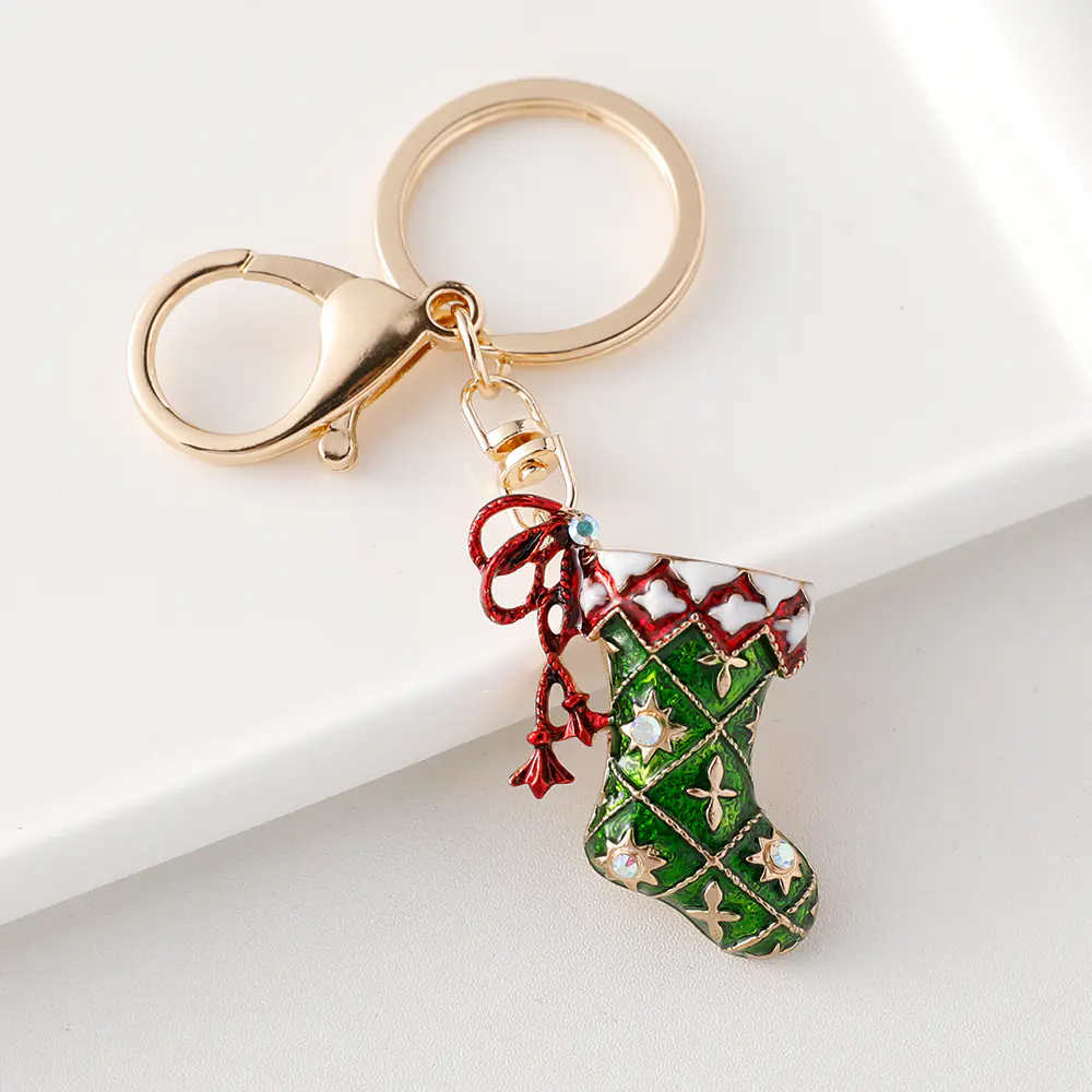 Christmas Series Keychain Cute Metal Pendant Decoration Wholesale Christmas Series Keychain Cute Metal Pendant Decoration Wholesale