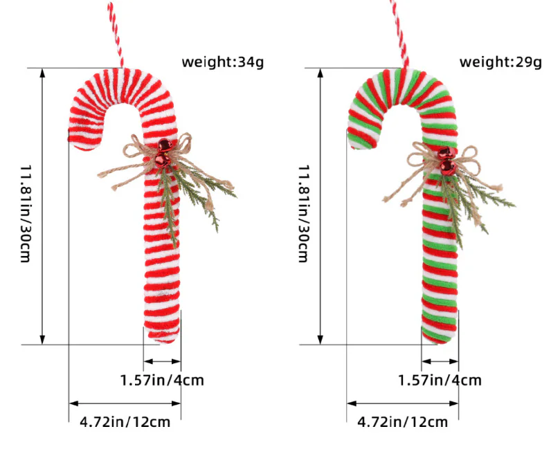 企业微信截图 20250205151621 2025020510072668 Candy Christmas Cane Red and White Cane Hook Decoration Christmas Tree Christmas Cane Hanging Decoration Props