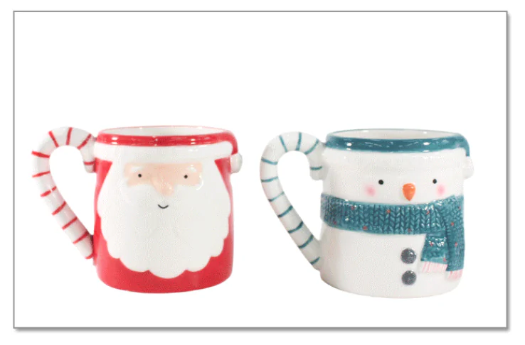 Ceramic Christmas Snowman Cup Santa Claus Holiday Water Cup