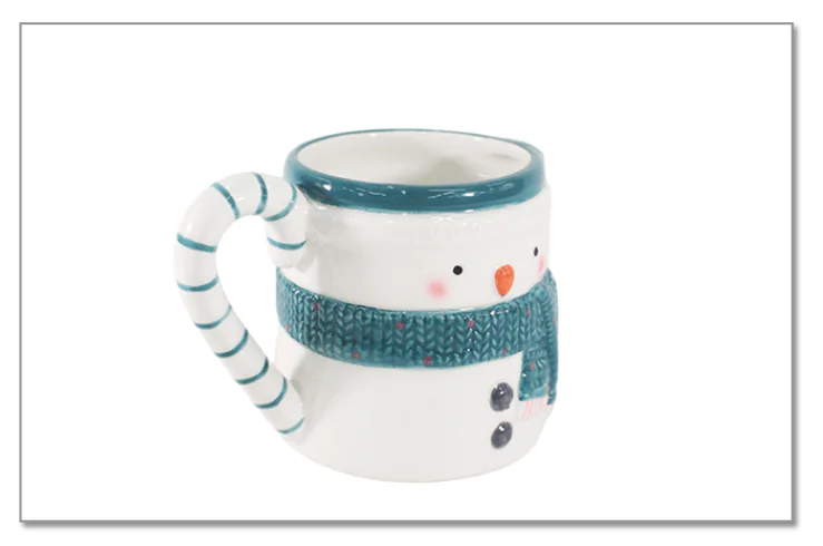 Ceramic Christmas Snowman Cup Santa Claus Holiday Water Cup